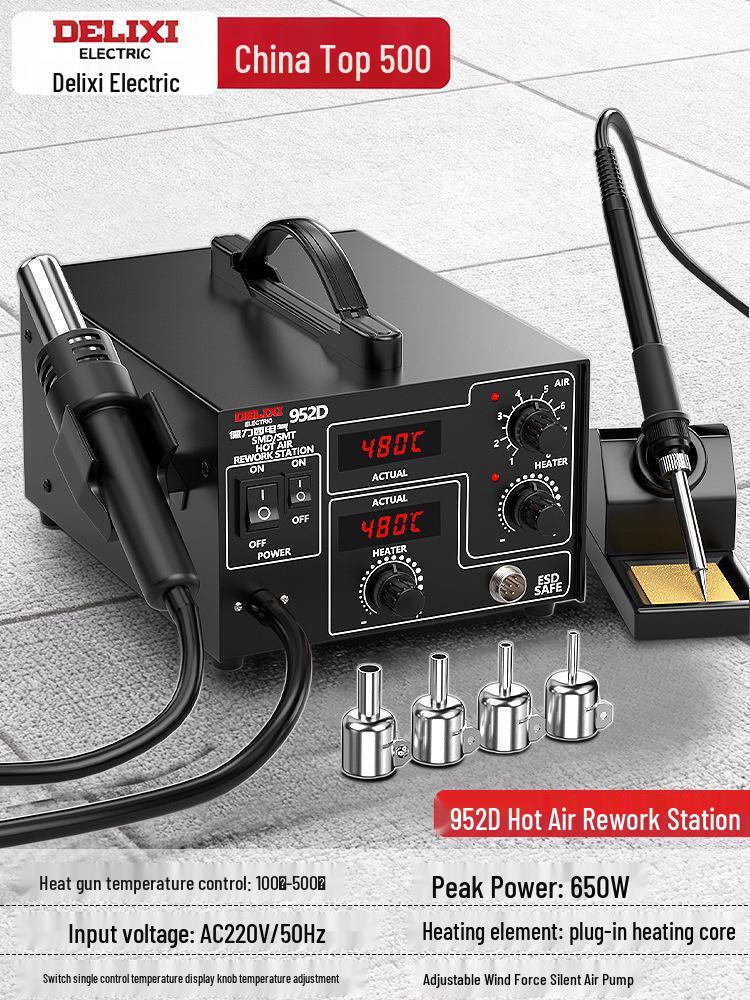Delixi Electric 3-in-1 Soldering & Desoldering Station for Mobile Phone Repair