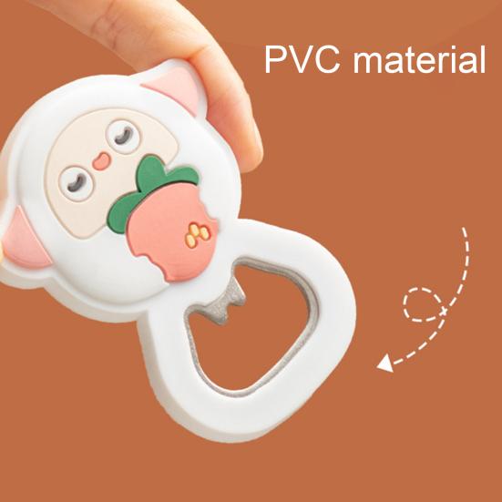 Jar Opener 2-in-1 Labor-saving Stainless Steel Animal Shape Can Opener Fridge Magnet Kitchen Supplies