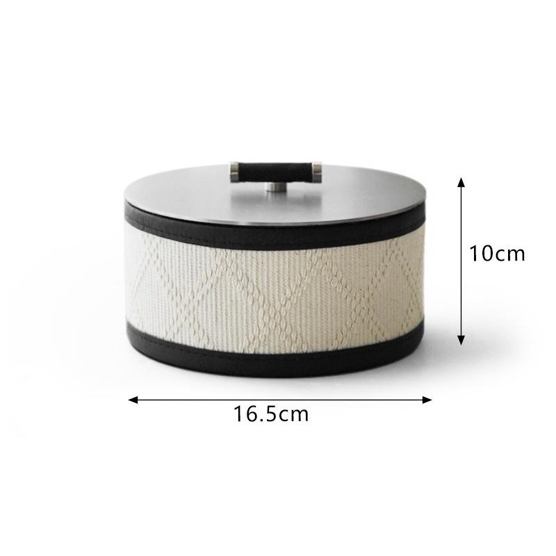 

Jewelry Storage Box Bedroom Dressing Table Organize Boxes Simple Desktop Decor Round Jewelry Box Modern Home Storage Ornament