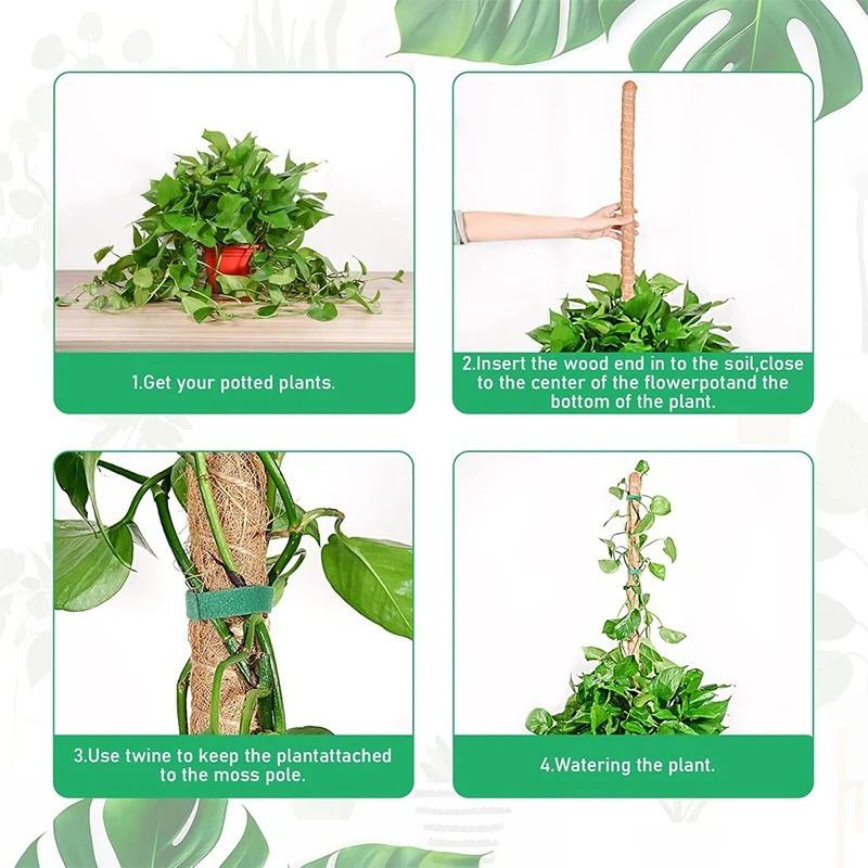 60-120cm Plant Climbing Coir Totem Pole Safe Gardening Coconut Stick For Climbing Plants Vines And Creepers Plant Support