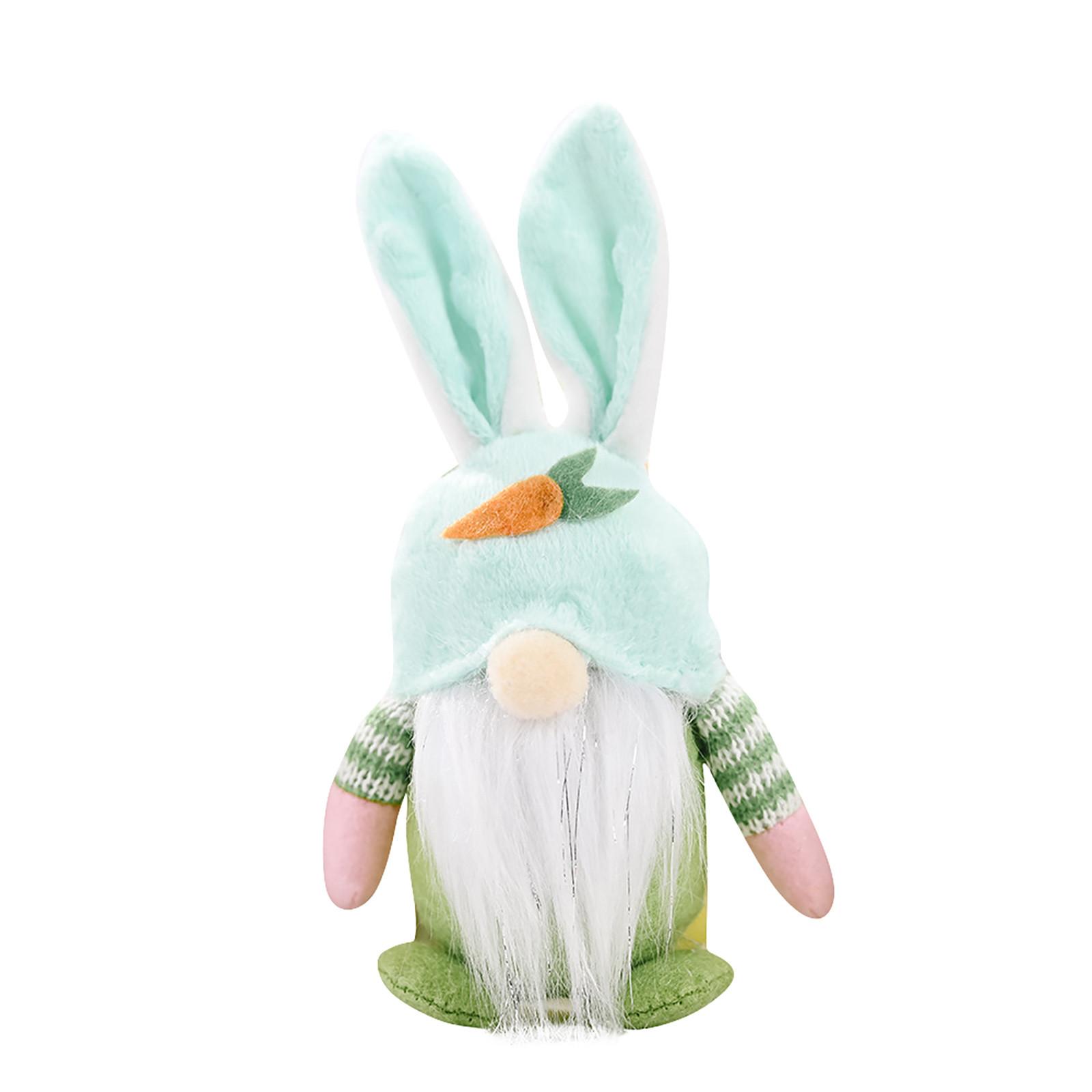 Новая пасхальная декоративная фигурка креативная мультяшная безликая кукла бант декоративные украшения зелёный