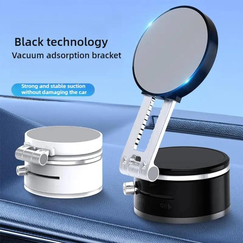 360° Rotating Vacuum Suction Cup Car Phone Holder Central Control Screen Telescopic Navigation Holder Magnetic Suction