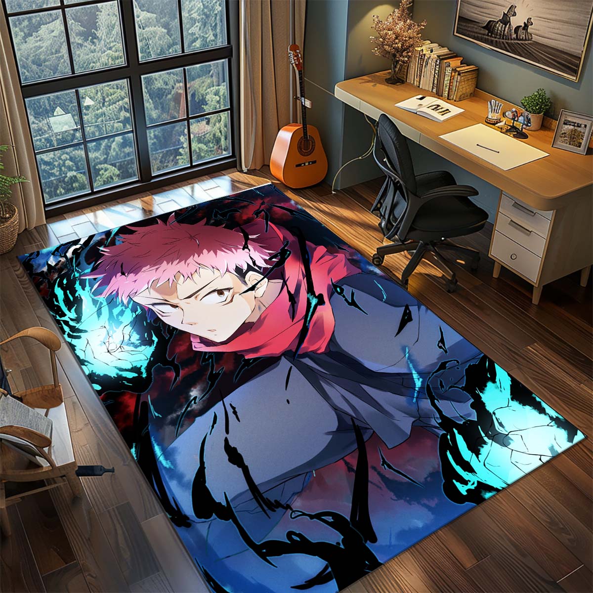 

Jujutsu Kaisen Anime Rug Carpet Large Area Rug Non Slip Washable Floor Mat Gamer Room Bedroom Home Decor 60x90cm