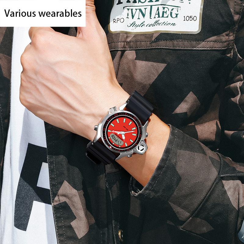 Neue Europa und Die Vereinigten Staaten Großes Zifferblatt Tischsport Multi-funktional Outdoor Wasserdicht Uhr Uhr für Männer und Frauen Studenten