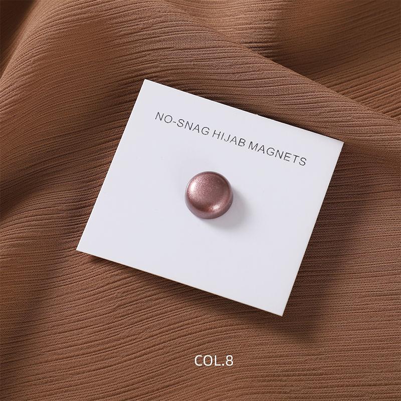 Multi-Color Matte Magnetic Muslim Hijab Pins Ramadan Women Scarf Magnetic Button Buckle Wrap Shawls Brooch Headscarf Accessories