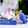 Marine Animal Orca Plush Keychain Ocean Series Animal Beluga Plush Keyring   Christmas Gift