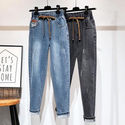 High Waist Ladies Vintage Plus Size Harem Pants Loose Boyfriend Denim Jeans Streetwear Trousers
