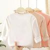 Girls' Fleece Color Block Ruffle Long Sleeve Base Layer - Versatile & Warm for Autumn/Winter