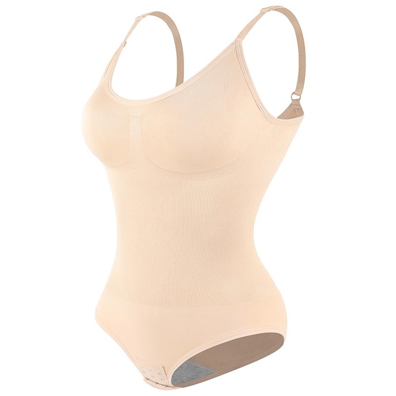 Dames Naadloze Mouwloze V-hals Bodysuit Shapewear Buikcontrole Body Shaper Tanktop Rood Blauw