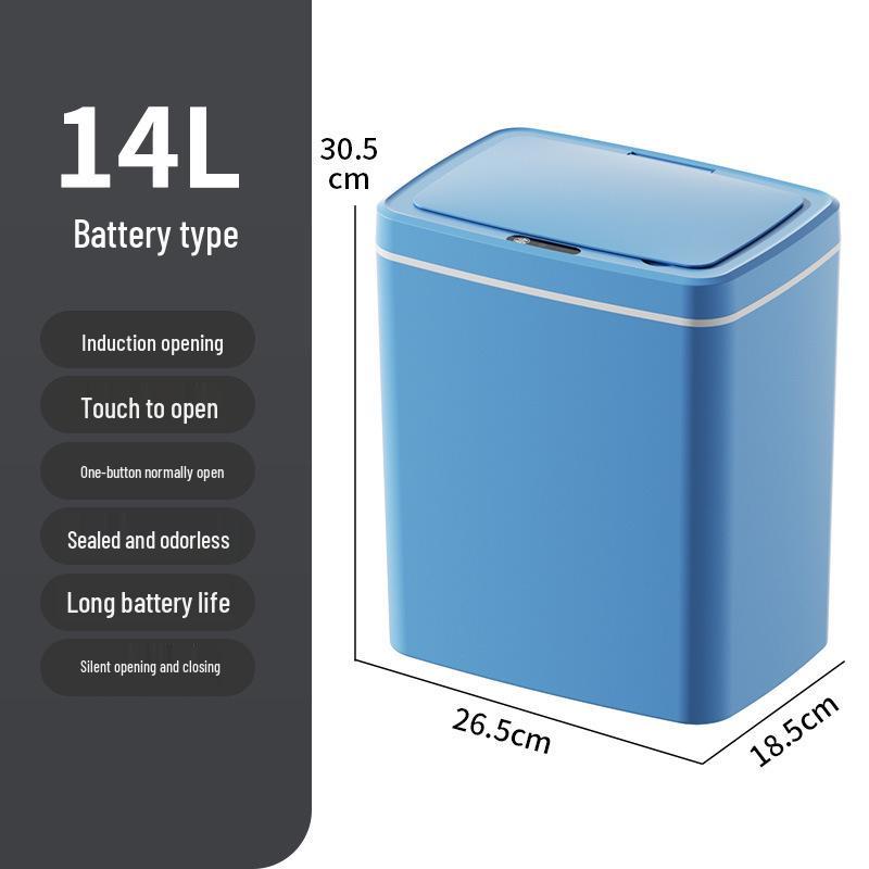 2026 Smart Trash Can: Long-lasting Battery, 16L Capacity, Fast Sensing Household Model
