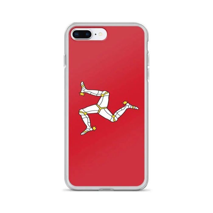 Coque iPhone - iPhone 7 Plus - Drapeau île de Man - Souple - Multicolore - Silicone transparent