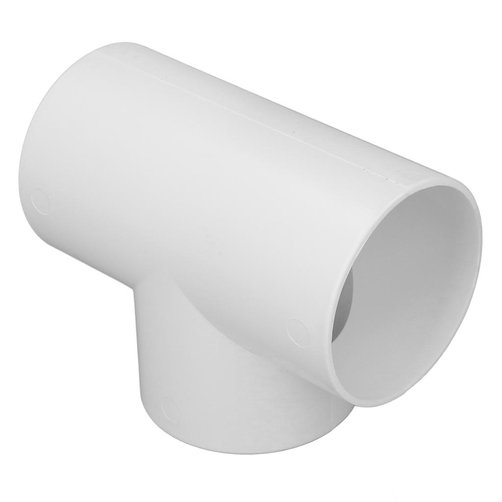 3 Way Duct Connector Corrosion Resistant PVC T Shape Round Pipe Fitting 3 Holes Hose Adapter Splitter