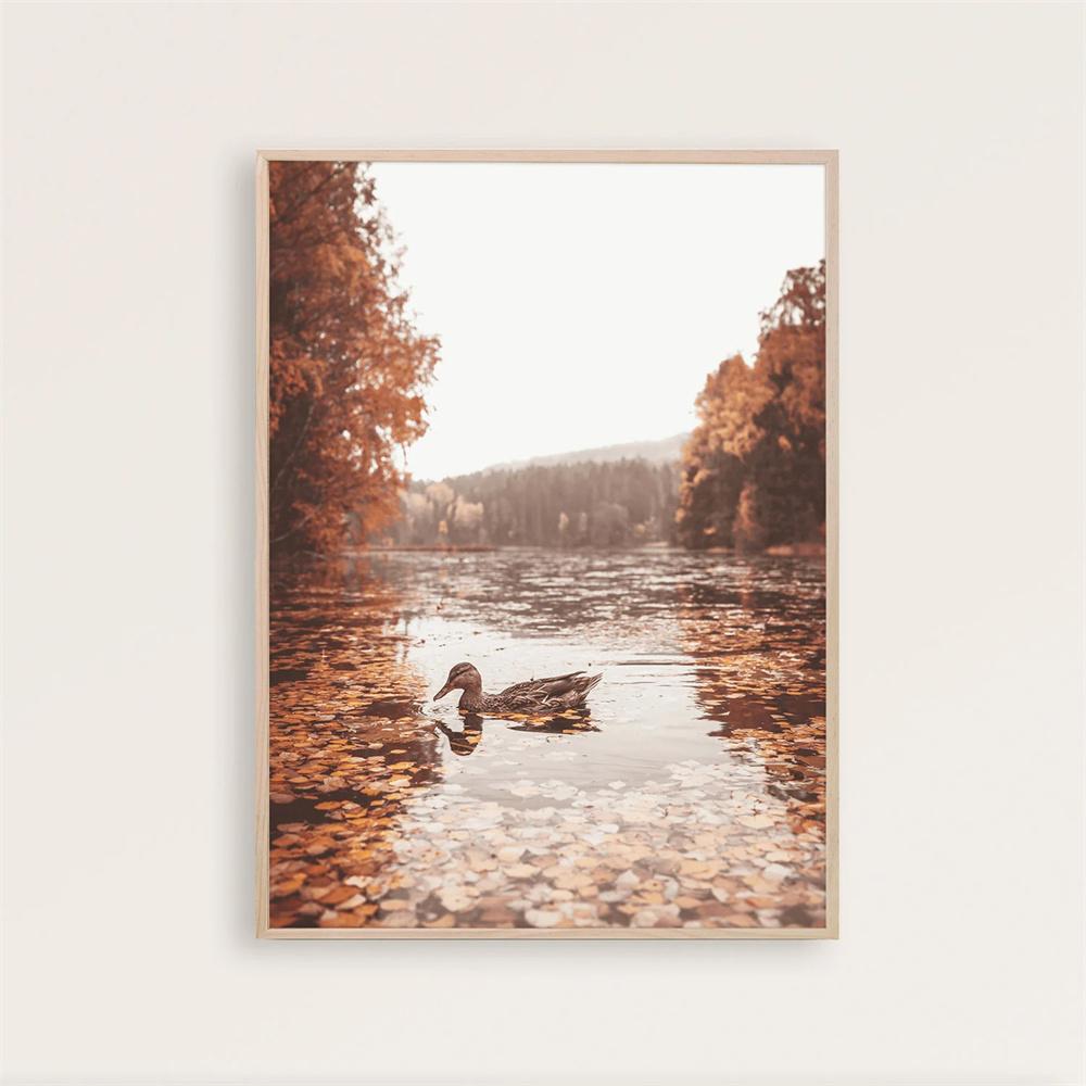 Fall Print Wall Art Autumn Gallery Wall Set Nature Poster Landscape Art Pumpkin Poster Thanksgiving Decor Autumn Wall Art