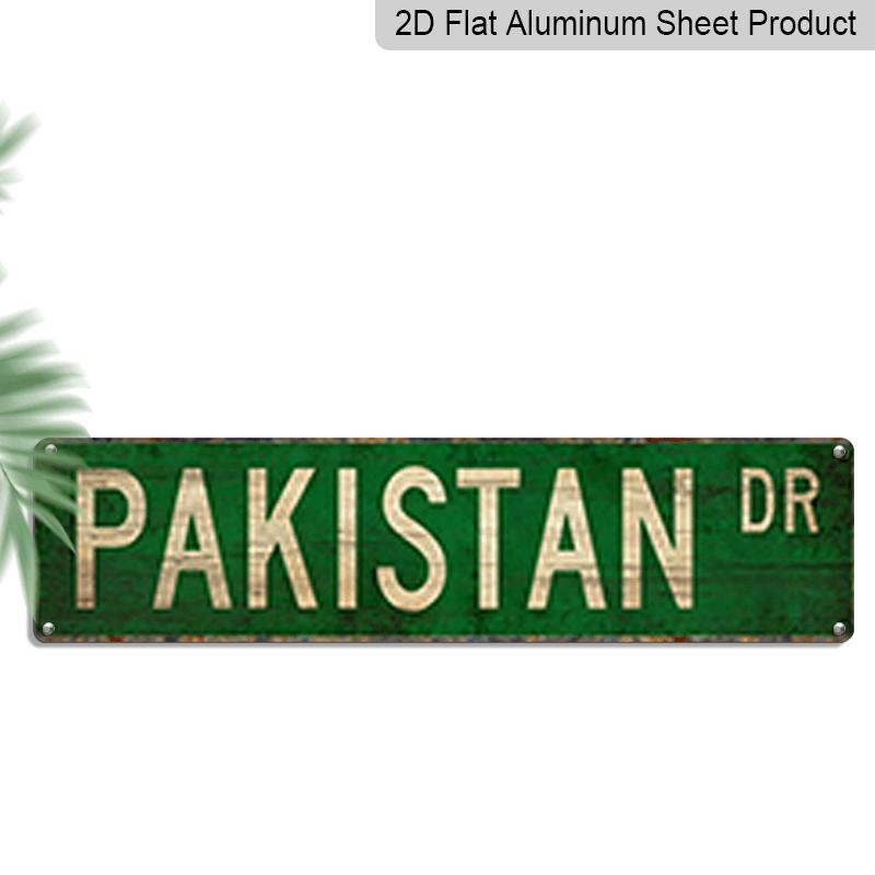 

1pc of Vintage Metal Aluminum Decorative Sign From Pakistan, Measuring 15.7X3.94 Inches, Suitable for Wall Decoration. This Versatile Artwork Is 40cm x 10cm