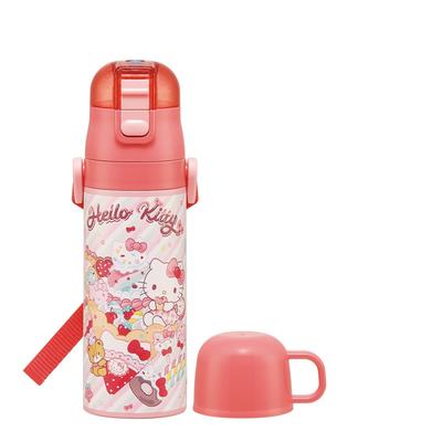 Skater Water 470ml or 430ml Sanrio Hello Kitty Fancy Snacks Stainless Sports Children's Bottle, 2-Way, (Direct Drinking) (Cup Drinking), Design, &