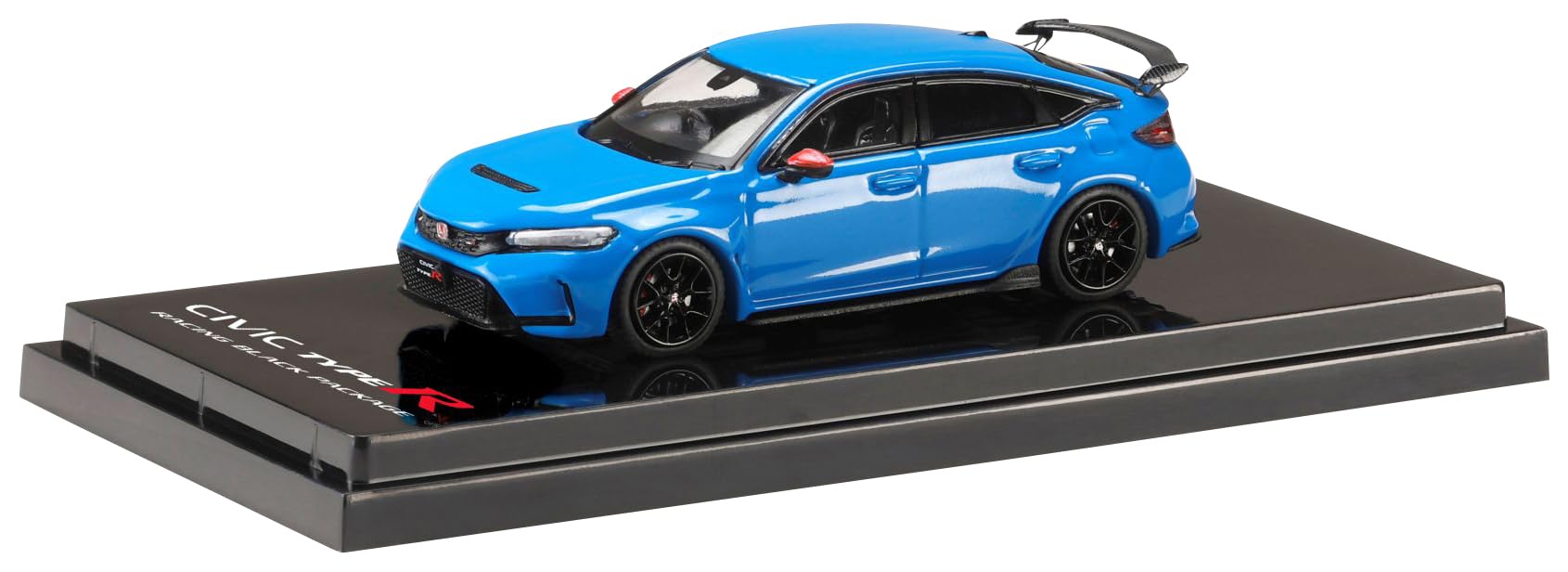 

scale Honda CIVIC TYPE R RACING BLACK optional parts Racing Blue Pearl 1/64 (FL5) Package/Genuine installed,
