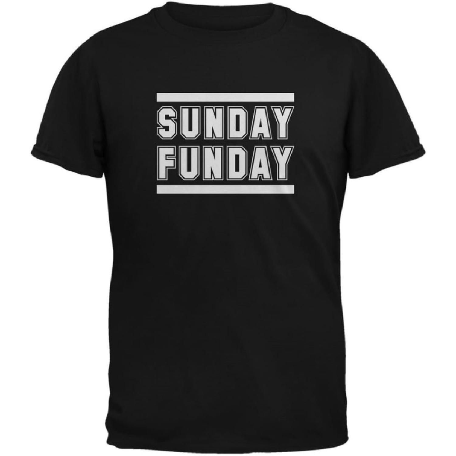 Sunday Funday Black Adult T-Shirt S
