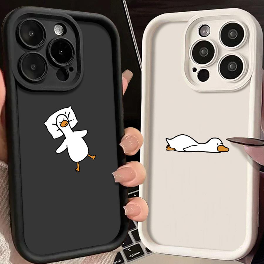 Case for iPhone 17 Pro Max 16 15 Plus 14 Air 17e 11 12 Pro 13 Phone Cover Simple And Cute Duck