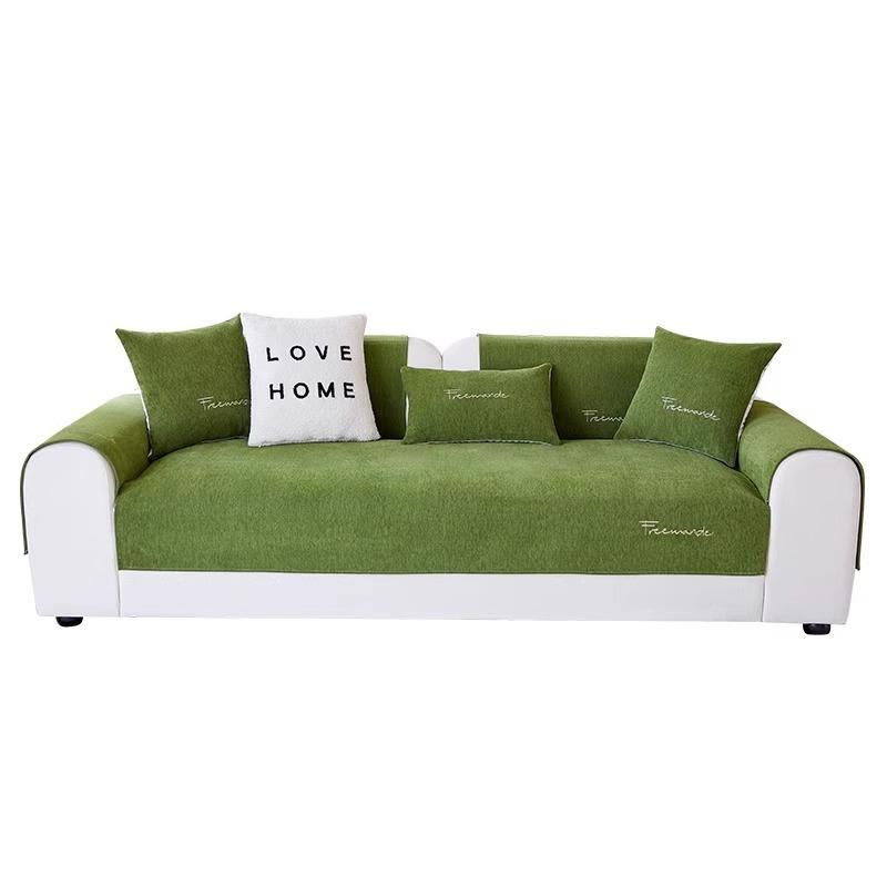Chenier Sofa Cushion Non-Slip Four-Season Universal Seat Cushion Simple Modern New Green Sofa Cover Cloth Towel
