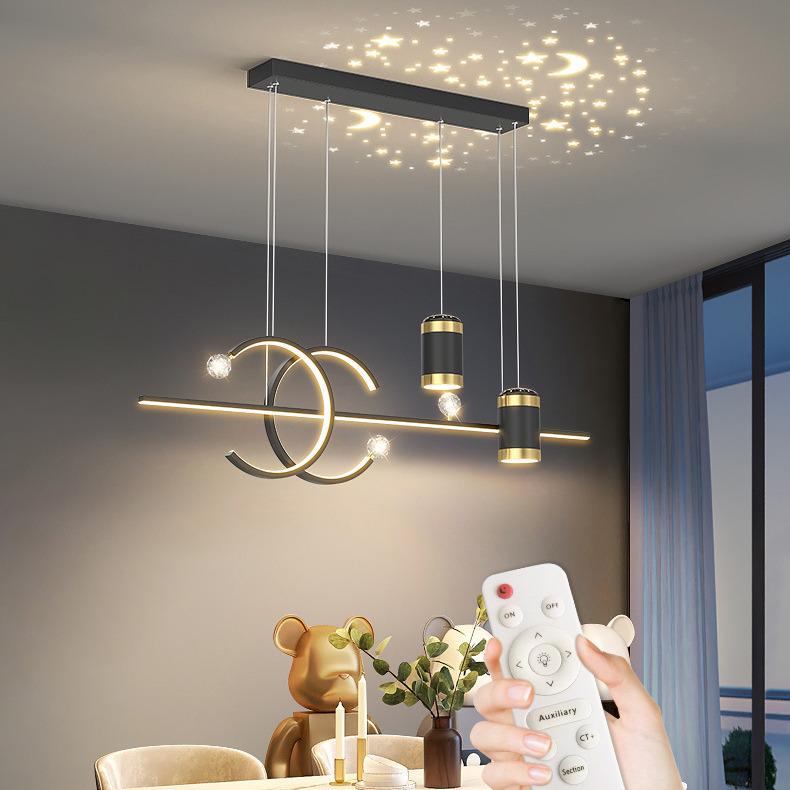 Minimalist LED Pendant Light for Restaurants & Dining - Modern Starry Sky Moon & Star Design
