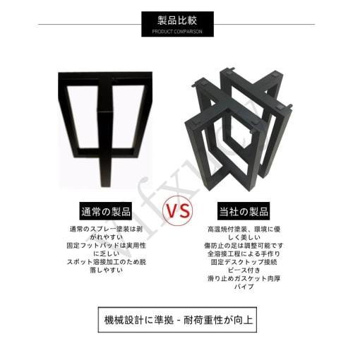 Heavy-Duty Iron Table Leg Brackets for DIY Furniture, 40/50/60/70/80cm x 68cm High, Metal Table Leg Pairs for Coffee Tables, Meeting Tables, and Dinin