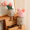 Cactus Seed Plant Plush Toy Succulent Plant Plush Stuffed Potted Flower Decoration Toy Creative Gift for Room Bookshelf Decor