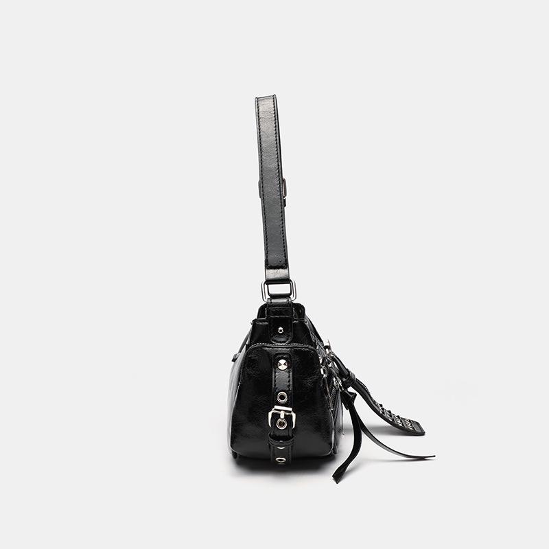Vintage Y2K Crossbody Motorcycle Bag: Retro European and American Design