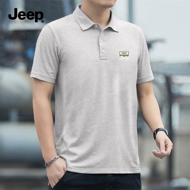JEEP Men s Silk Blend Short Sleeve Polo Shirt L