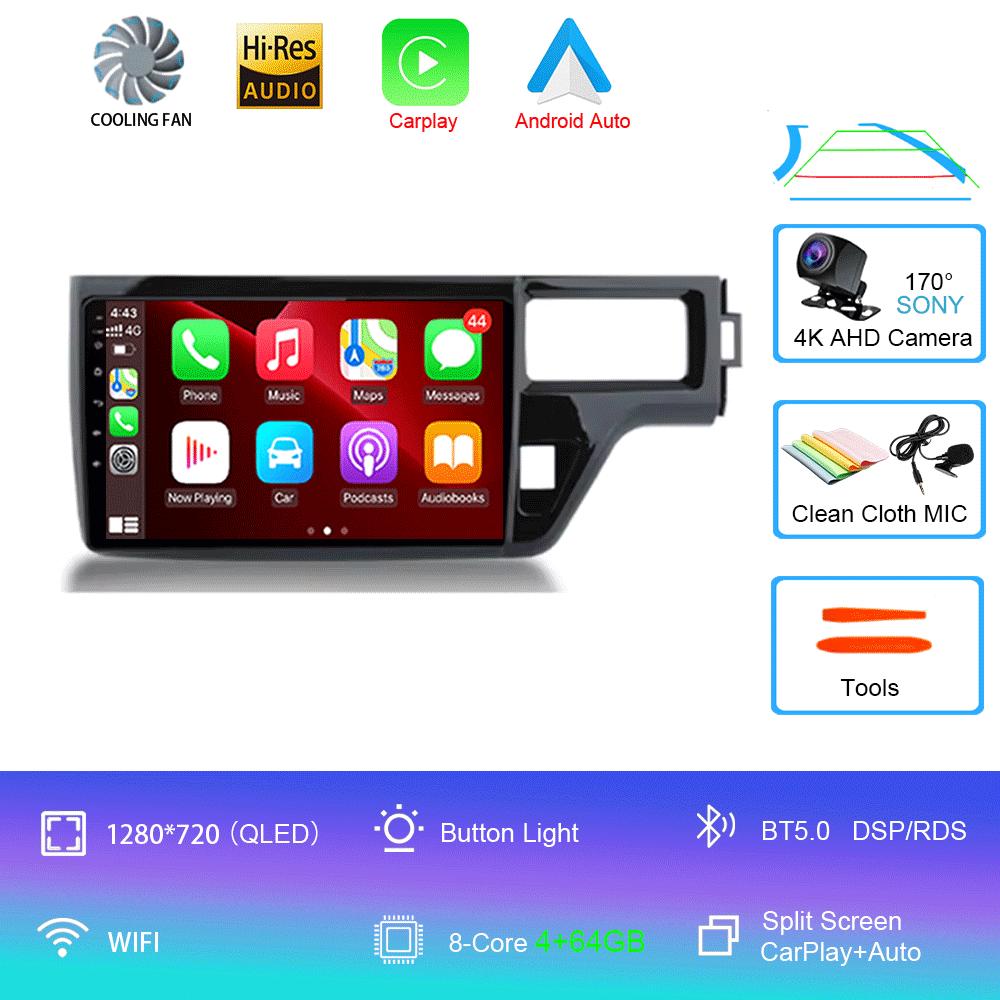 For Honda Stepwgn 5 2015 - 2021 RHD Car Radio Multimedia Headunit QLED System Navigation GPS Auto Android 2 Din DVD