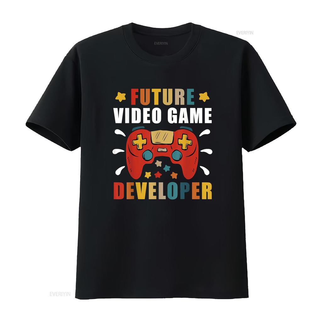 Future Video Game Developer T Shirt vintage Washed Soft homme graphic Breathable Casual Stretched designer clothes Comfortable