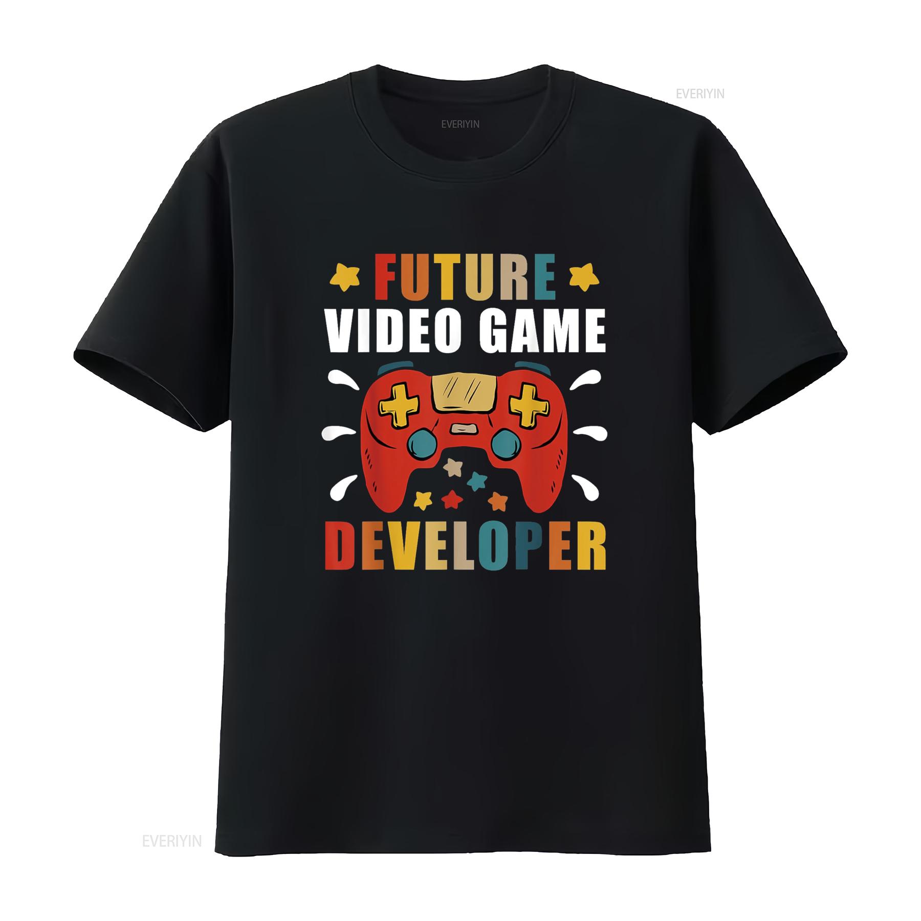 

Future Video Game Developer T Shirt vintage Washed Soft homme graphic Breathable Casual Stretched designer clothes Comfortable 4XL