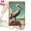 D Flat Surface A D Flat Gift Featuring a Vintage Metal Sign with the Theme Seagulls and Freedom Specially Designed