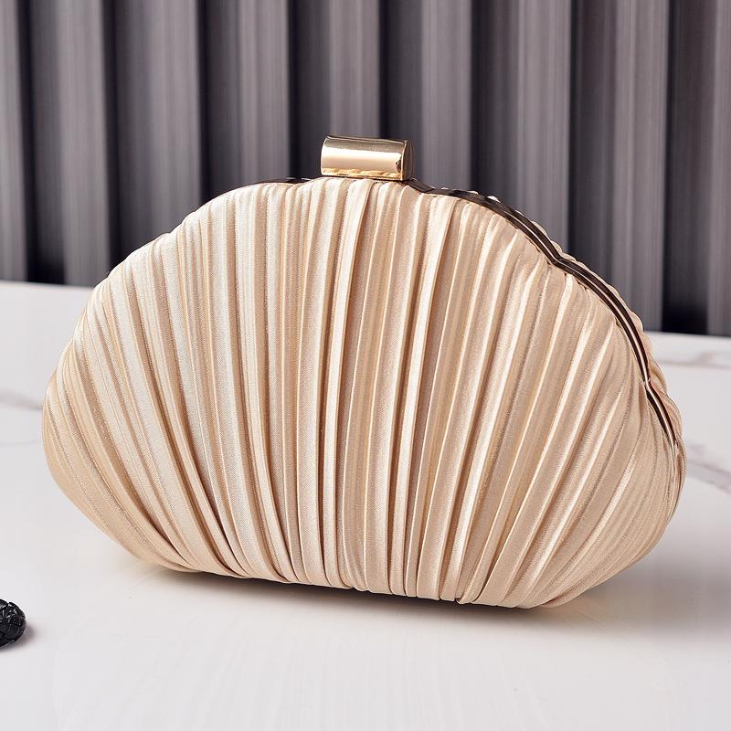 

Beige Handbag Shell-shaped Luxury Designer Bag 2026 Brand Striped PU Crossbody Women s Bags Fashion Summer Evening Party Wallet