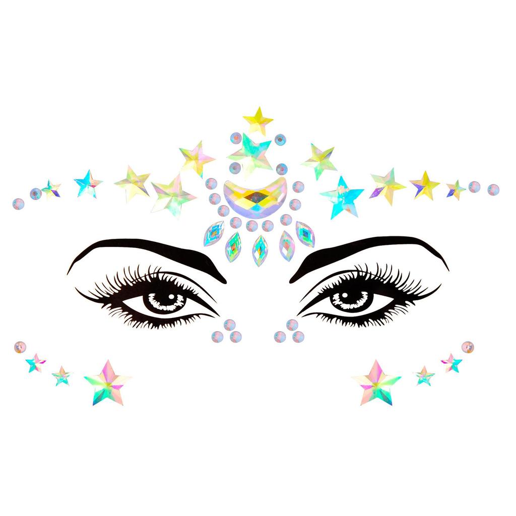 Crystal Tattoo Sticker Glitter Eyeliner Eyebrow Makeup Face Eyes Diamond Temporary Tattoo Rock Rhinestone 3D Eyeliner Stickers