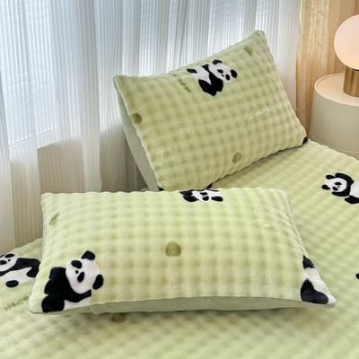 Warm Thick Pillowcase for Winter Fleece Pluffy Pillow Cover Cartoon Design Pillowcase Cover for Beds