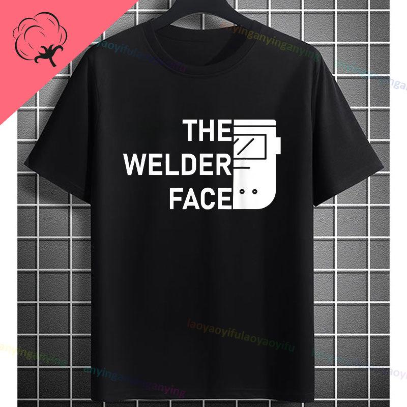 UnisexS Welder Graphic TShirt God Guides My Hands Fashion Shortsleeve Pure Cotton Oneck Casual Humor Style Tshirt