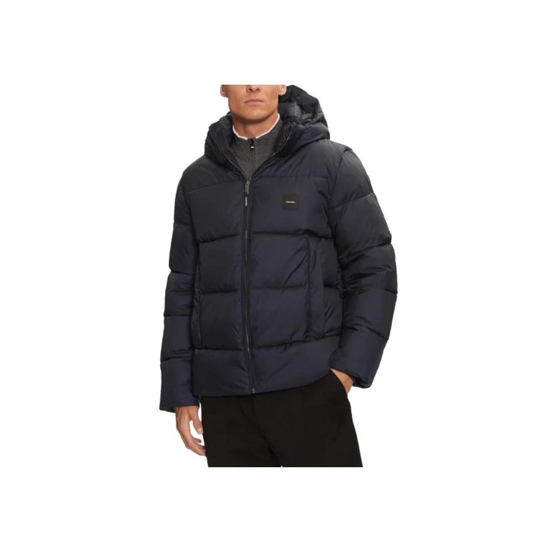 

Calvin Klein Solid Logo Print Hooded Zip Long Sleeve Jacket Men jackets Navy-Blue K10K113476-CHW XL