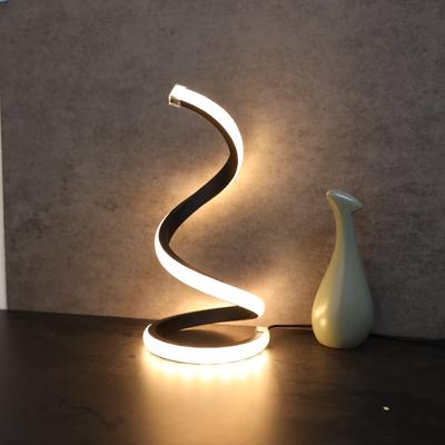 1Pc LED Spiral Table Lamp Modern Three Speed Dimming USB Power Button Switch Bedroom Decorative Table Lamp