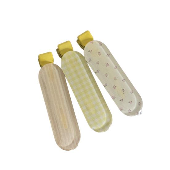 3Pcs Women Hairpin Plaid Dots Stripes Pattern Flat Hair Clip Non-pulling Hairpin Parent-child Hair Accessories