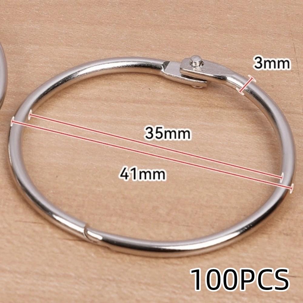 50/100Pcs O Ring Metal Binder Ring Sturdy Paper Binder Ring Loose Leaf Ring School Office Supplies