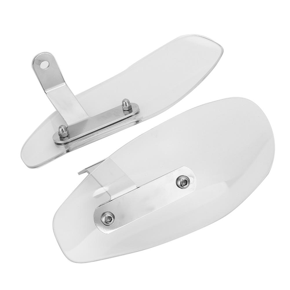 10mm0.4in Universal Motorcycle Hand Guard Wind Deflector Protector Fit for HondaTransparent