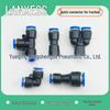 PU/PE Trachea Snelkoppeling Pneumatische Reducer: 3-Weg Hogedruk Stekker Connector Accessoires