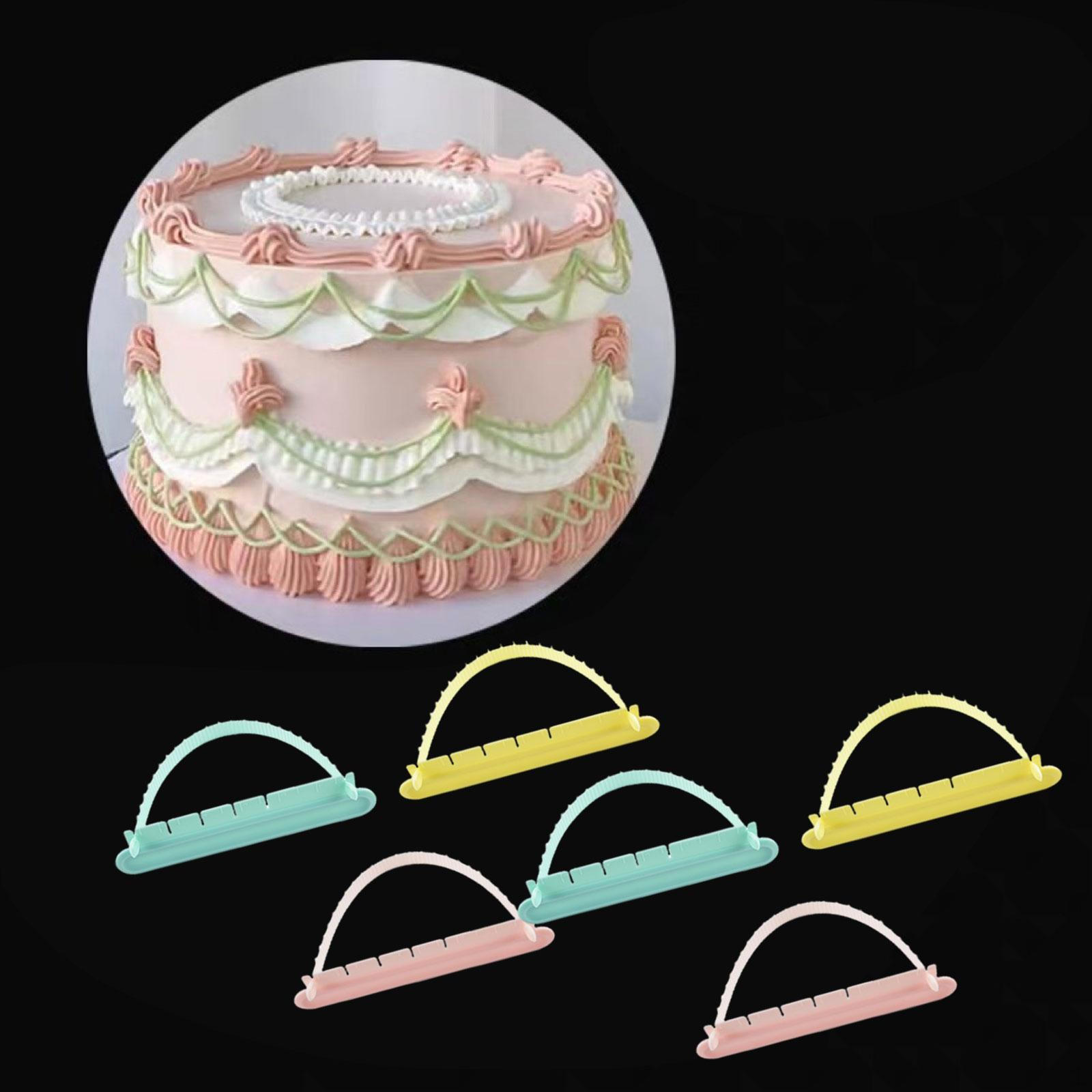

6 Pieces Cake Arch Guide Tool Writing Decor Gifts Home Bake Easy Use Multifunctional