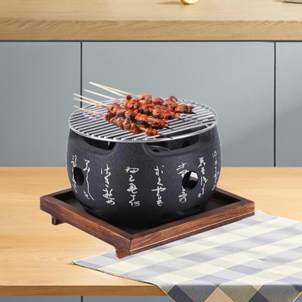 Japanese Style Barbecue Grill BBQ Plate,Barbecue Tool Accessories,Tabletop,Food Charcoal