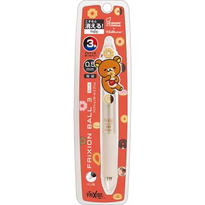 San-X Rilakkuma X Mister Donut Friction Ball Slim 3C Pen with Rilakkuma Mascot PR13801 H145  13