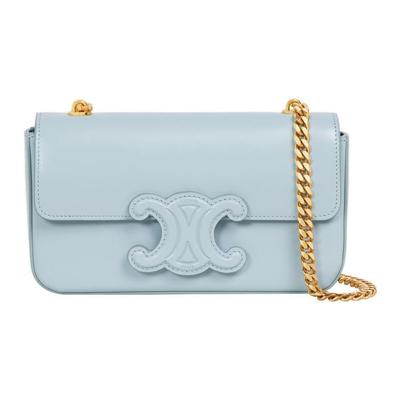 Triomphe Calfskin Crossbody Bag, Shoulder Bag Women's Blue 199243BF4-07IC