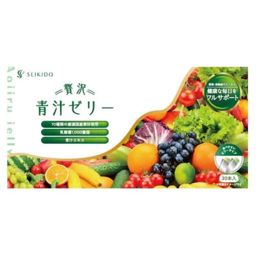 Aojiru Jelly Sticks, 30 Sticks (15g x 30 Sticks) - Luxurious Aojiru Jelly with Lactic Acid Bacteria, Dietary Fiber, and Enzymes