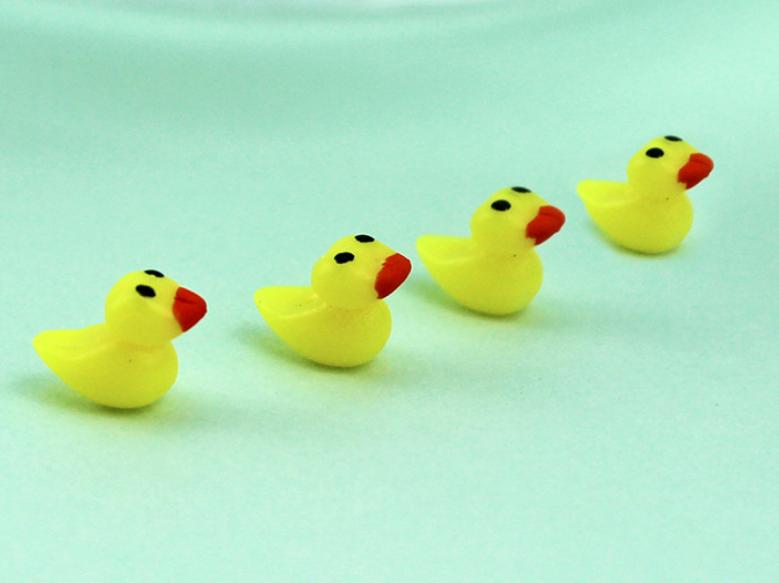 1/6 1/12 Doll House Simulation Miniature Mini 4 Little Yellow Ducks Model Decor