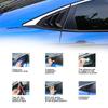 For Honda Civic Sedan 10th Gen 2016-2020 Car Sticker Rear Side Window Louvers Air Vent Scoop Shades Cover Trim Blinds Carbon