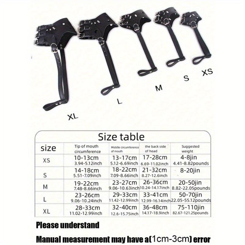 1pc Dog Muzzle Medium Small Large Anti-Barking Dog Mask Pet Supplies Black